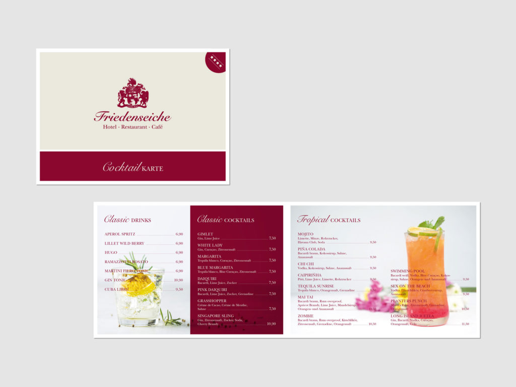 hotel friedenseiche cocktailkarte